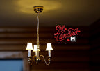 1:12 Scale Miniature LED 3 Arm Tulip Chandelier with On/Off Switch, 4-5/8 inch tall, DIY Dollhouse Supply (gold)