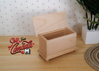 Miniature Dollhouse unfinished / unpainted Toys Box, Dollhouse Toys Box, Miniature Toys Box, Mini Wood Toys Box - I005