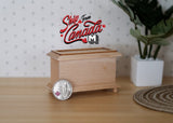 Miniature Dollhouse Supplies unfinished / unpainted Box, Dollhouse Supplies Box, Miniature Box, Mini Wood Box - I005