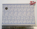 1:12 Scale Miniature Delft Blue Embossed Wall Tile Sheet, 14 x 22 Tiles, 11-5/8 x 7-1/2 inch, DIY Dollhouse Supply