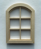 1:12 Dollhouse Arced Window Frame Panel Miniature Unfinished Frame Only - J036