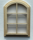 1:12 Dollhouse Arced Window Frame Panel Miniature Unfinished Frame Only - J036