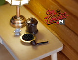 1:12 Dollhouse Supplies Miniature Gold Ashtray - E080