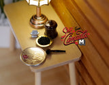 1:12 Dollhouse Supplies Miniature Gold Ashtray - E080
