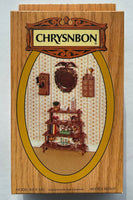 Dollhouse Furniture Kit with Tiered Stand Wall Telephone and Spice Chest (Self assemble and paint) from Chrysnbon - H002