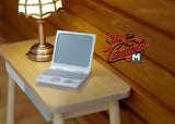 1:12 Miniature Dollhouse Laptop computer laptop (white) C099