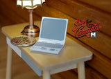 1:12 Miniature Dollhouse Supplies Laptop computer laptop (white) C099