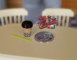 1:12 scale Dollhouse Miniature Bubble Tea with straw  - E084