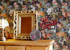 1:12 Scale Miniature Large Ornate Dressing Room Mirror, Rectangular Frame, 2-1/2 inch tall, DIY Dollhouse Supply (gold)