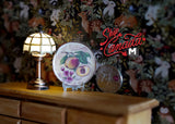 1:12 Miniature Ceramic Wall Plate with Metal Stand Peach Wall Plate (c) - E086
