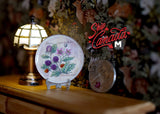 1:12 Miniature Ceramic Wall Plate with Metal Stand Grapes Wall Plate (b) - E086
