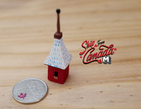 1:12 Scale Dollhouse Miniature Irish Cottage Birdhouse 2 inch tall (cast resin) - D085