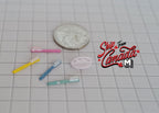 1:12 Scale Miniature Toothbrush Cup with Toothbrushes and Toothpaste, 5 Pieces, 13/16 inch long, DIY Dollhouse Supply