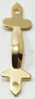 Poignées de porte miniatures à l'échelle 1:12 avec embouts fleur, lot de 2, 2 cm de long, fournitures pour maison de poupée DIY (doré)