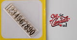 Dollhouse Supplies Gold Plated Brass House Numbers Miniature House Numbers - J023