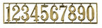 1:12 Scale Miniature House Numbers 0 to 9, Set of 10, 5/16 inch tall, DIY Dollhouse Supply (brass)