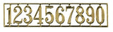 Dollhouse Supplies Gold Plated Brass House Numbers Miniature House Numbers - J023