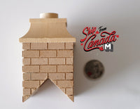 1:12 Dollhouse Wood Brick Chimney Miniature Chimney DIY House Build Material Wood Chimney - I039