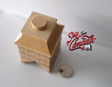 1:12 Dollhouse Wood Brick Chimney Miniature Chimney DIY House Build Material Wood Chimney - I039