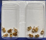 Dollhouse Miniature Brass Gold Plated Furniture Casters Wheels 12 pack