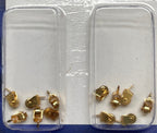 1:12 Scale Miniature Furniture Casters, Set of 12, 3/16 inch tall, DIY Dollhouse Supply (gold)
