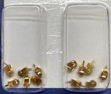 Dollhouse Miniature Brass Gold Plated Furniture Casters Wheels 12 pack