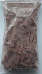 Briques miniatures pour maison de poupée à l'échelle 1:12, coins rouges mélangés, paquet de 125