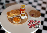 1:12th Dollhouse Supplies miniature breakfast, Bread and Jam tray food dish 1 12th scale - E079