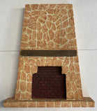 Dollhouse Southwest Style Fireplace with Wall Shelf - Large Fireplace Wall