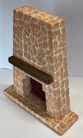 Dollhouse Southwest Style Fireplace with Wall Shelf - Large Fireplace Wall