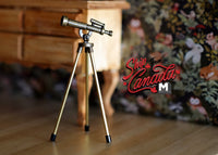 Dollhouse Antique Telescope 1:12 Scale Miniature Telescope with Tripod from Town Square Miniatures - F047