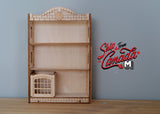 1:12 Dollhouse Supplies miniature Kid's room unfinished bookshelf with box / unpainted bookshelf with box  I006