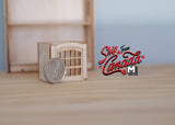 1:12 Dollhouse Supplies miniature Kid's room unfinished bookshelf with box / unpainted bookshelf with box  I006