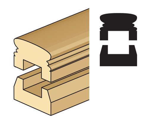 1:12 Scale Miniature Wood Porch Rail Set with Molded Top Rail, 4 Pieces, 18 inch long, DIY Dollhouse Supply