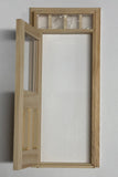 1:12 Dollhouse Transom Door Panel with Acrylic Window and Mullions Miniature Unfinished Door Frame (Back trim sold separately) - I002