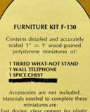 Dollhouse Furniture Kit with Tiered Stand Wall Telephone and Spice Chest (Self assemble and paint) from Chrysnbon I004