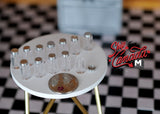 1:12 Miniature Jars and Lids Set of 12 / Empty Jar Set of 12 - D041