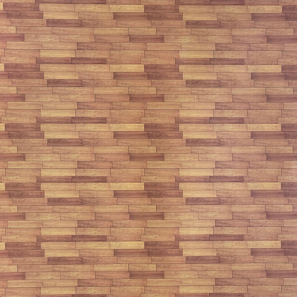 1:12 Dollhouse Hardwood Floor Paquet Style Floor Paper 15-1/2" x 10" - Y3