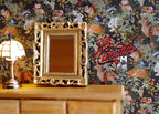 1:12 Scale Miniature Large Ornate Dressing Room Mirror, Rectangular Frame, 2-1/2 inch tall, DIY Dollhouse Supply (gold)