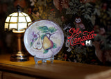 1:12 Miniature Ceramic Wall Plate with Metal Stand Pear Wall Plate (a) - E086