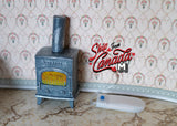 Dollhouse Miniature wood fireplace with LED light dolls house 1 12th scale miniature furniture