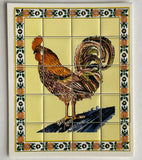 1:12 Dollhouse Chicken Mosaic Tile Hen Mosaic Tile on Cardstock Miniature Mosaic Wallpaper 2-5/16" x 2-3/4"