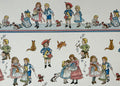 1:12 Scale Miniature Children and Their Pets Wallpaper with Printed Border, 16-15/16 x 12 inch, DIY Dollhouse Supply (dark cream)