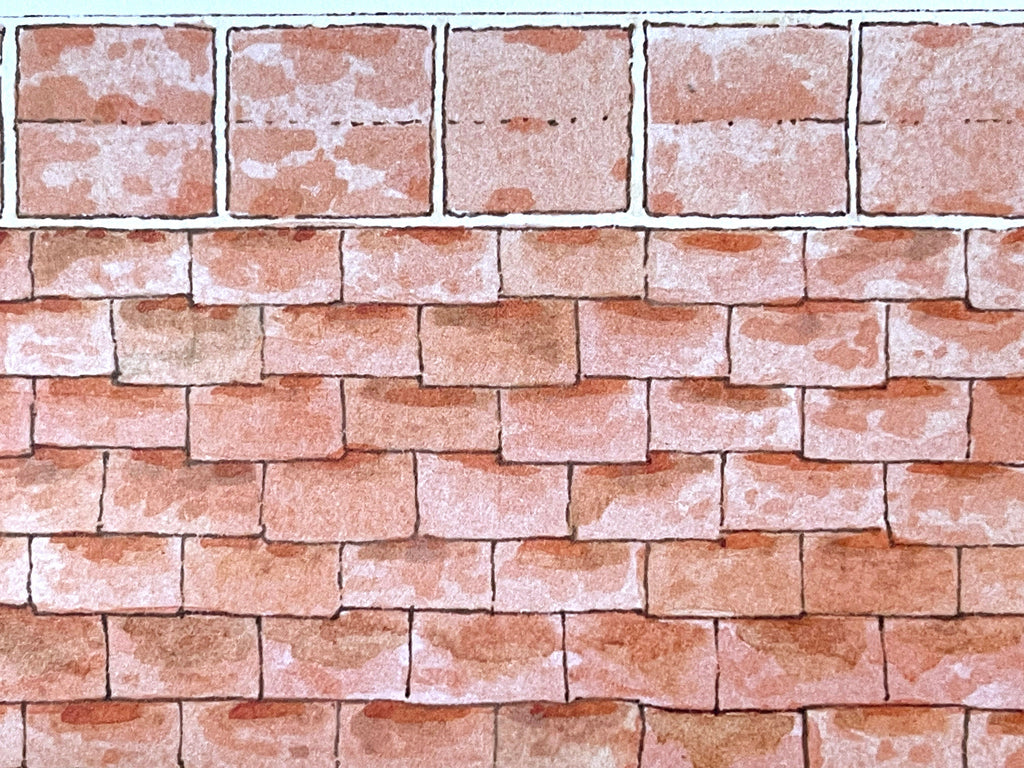 1:12 Scale Miniature Clay Roof Tile Paper for Tile Hung Walls, 16-15/16 x 12 inch, DIY Dollhouse Supply