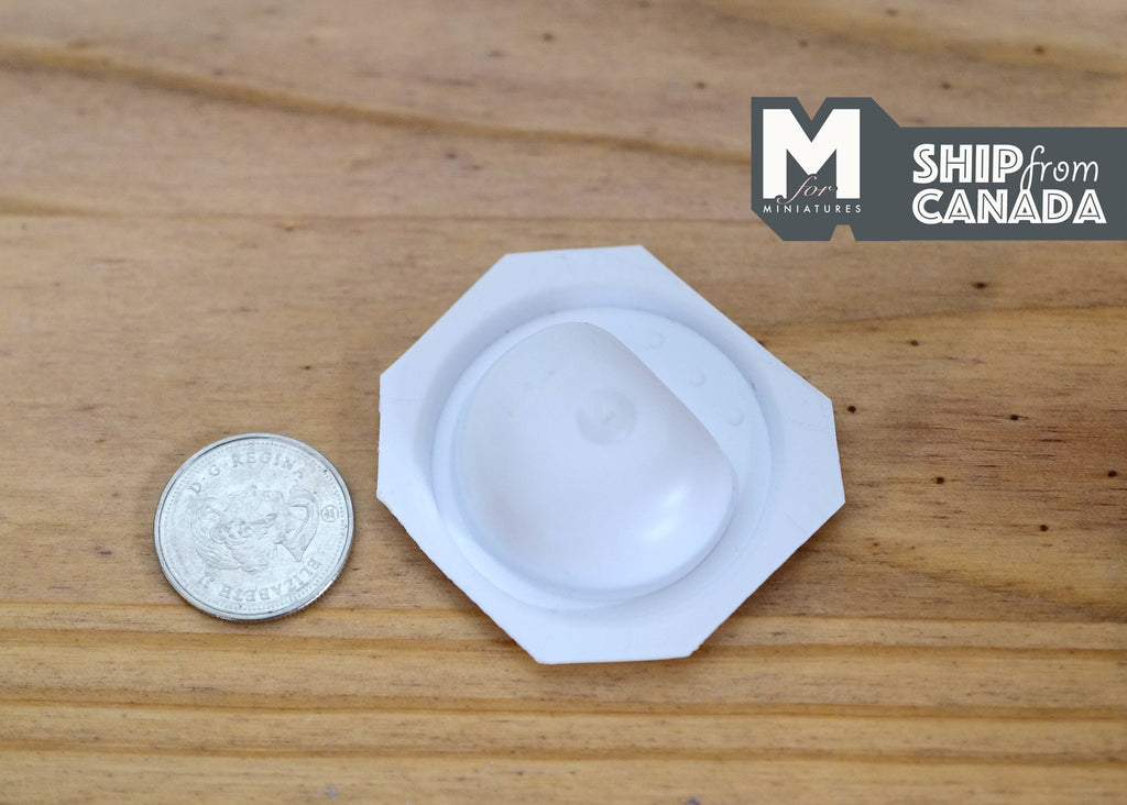 1:12 Scale Miniature Dollhouse Drop In Bathroom Sink Basin, 1-3/4 inch wide (white)