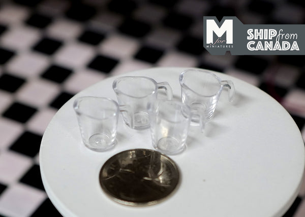 Dollhouse Miniature Measuring cup set of 4 (Plastic) - D041
