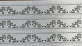 1:12 Scale Miniature Acorn Pattern Wallpaper Border, Cut to Size, 17-15/16 inch long, DIY Dollhouse Supply (grey on silver)