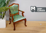 Dollhouse Supplies Dining Chair 1:12 Scale Miniature Wood Furniture Armchair 3-1/8 inch tall - C015