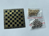 1:12 Dollhouse Supplies Miniature Metal Chessboard and Chess Pieces - G061