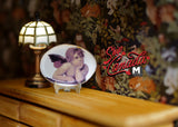 1:12 Miniature Ceramic Wall Plate with Metal Stand Angel Wall Plate (b) - E086
